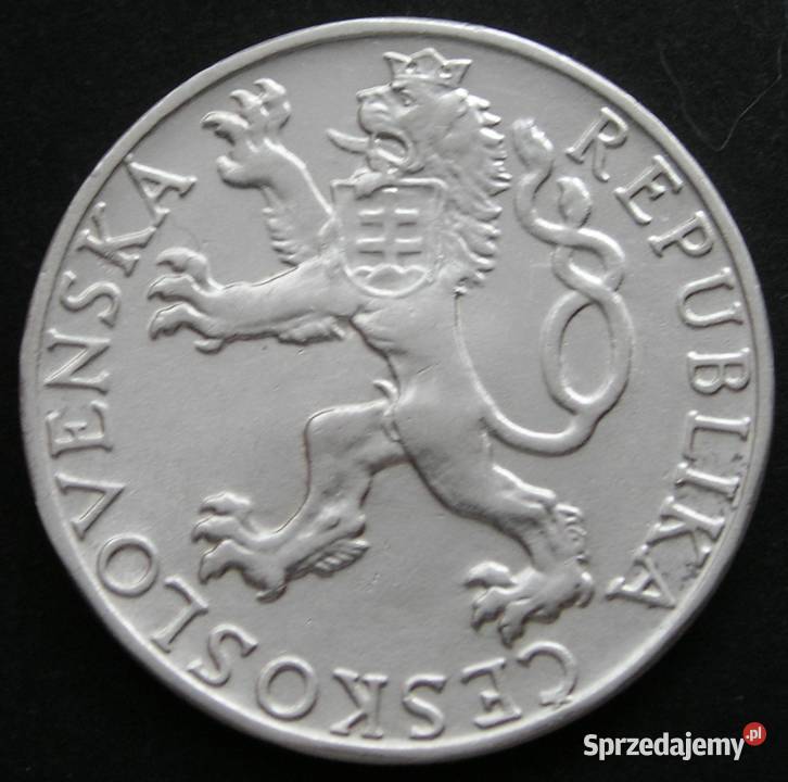 CZECHOSŁOWACJA 50 KORON 1948 KVETEN SREBRO Łódź