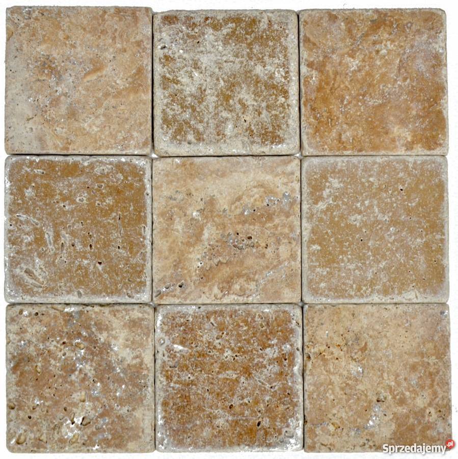 Kamień Naturalny Trawertyn Midas Brown 1x10x10 Materiały budowlane Krzywda