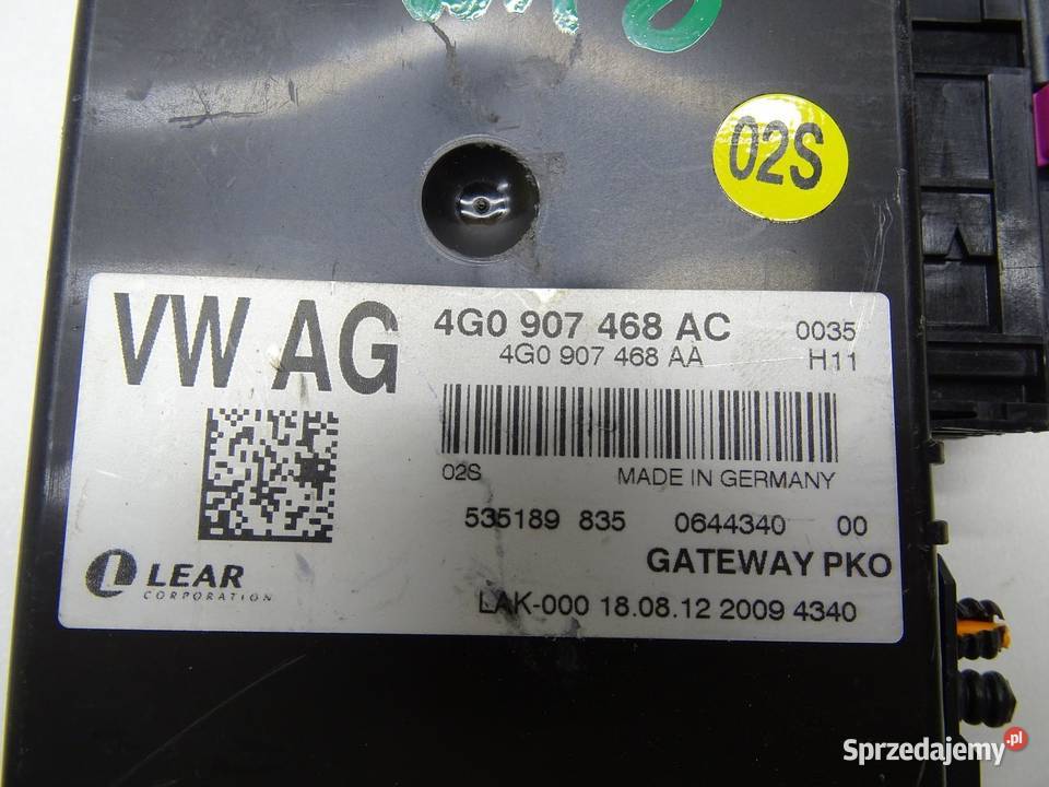 MODUŁ STEROWNIK GATEAWAY 4G0907468AC AUDI A6 C7 osobowe