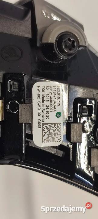 SKODA KAROQ PRZEŁĄCZNIK MULTIFUNKCJE 5E3419093A Panele sterowania, przełączniki dolnośląskie