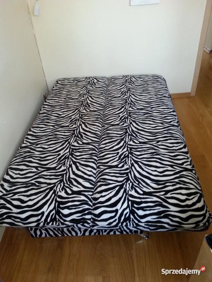 wersalka zebra 130x200 black red white