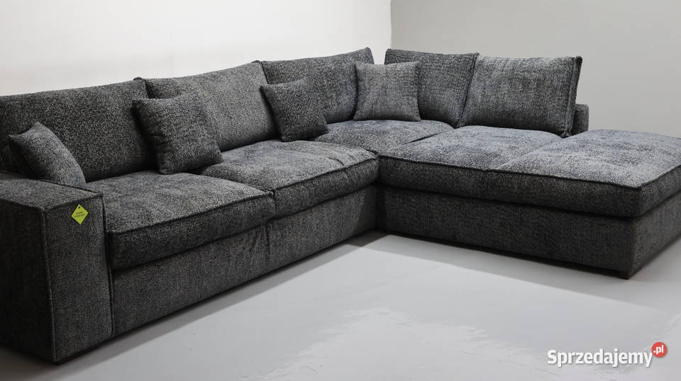 TDi NOWOCZESNY NAROŻNIK KANAPA ciemna tkanina 354cm Narożniki Poznań