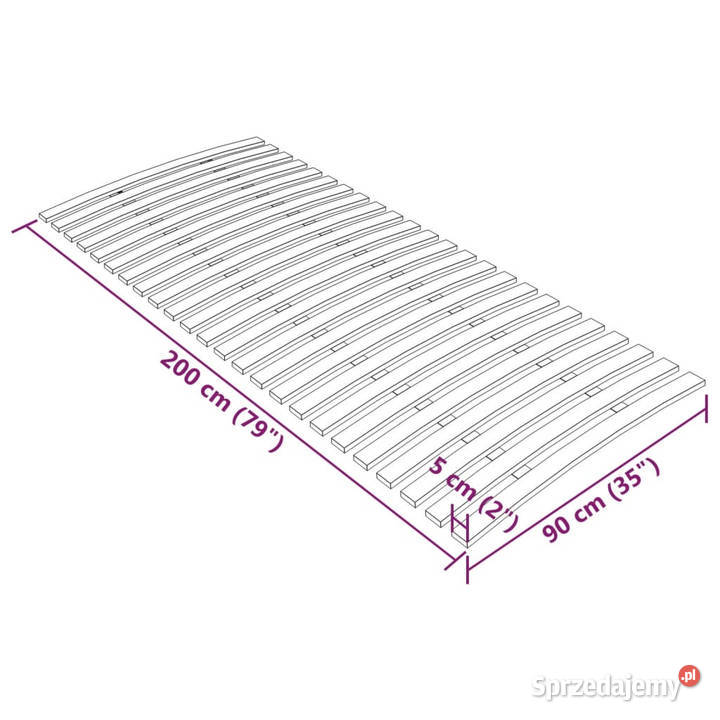 Stelaż do łóżka z 24 listwami 90x200 WM340077 Warszawa sprzedam