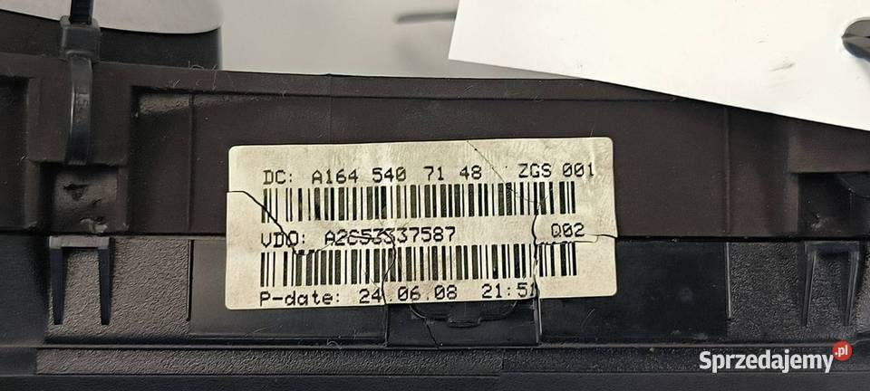 LICZNIK ZEGAR MERCEDES W164 A1645407148