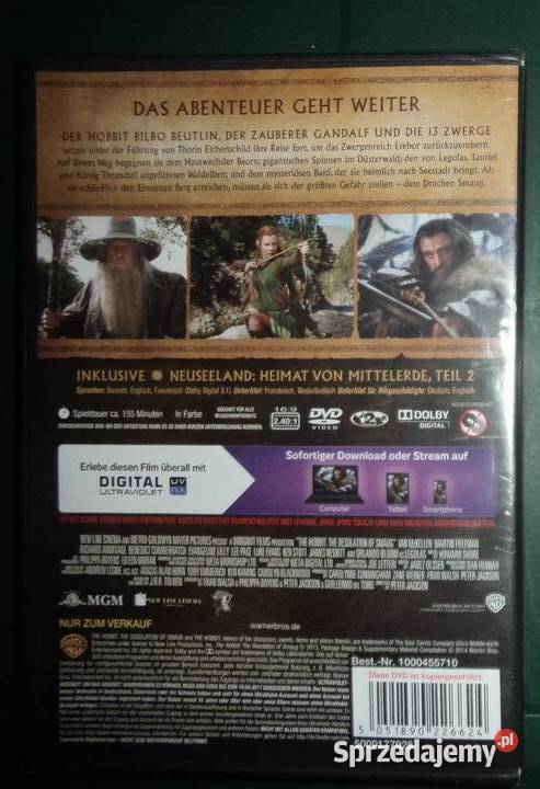Der Hobbit Smaugs Einode ANG NIEM FRDVD z 2014 DVD Rzeszów sprzedam