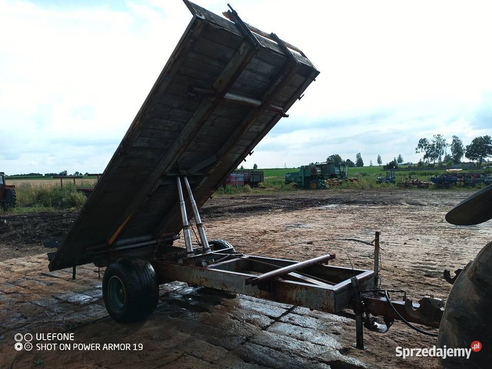 Przyczepa wywrotka 6t na 3 strony z hamulcem nieuszkodzony Rostkowo