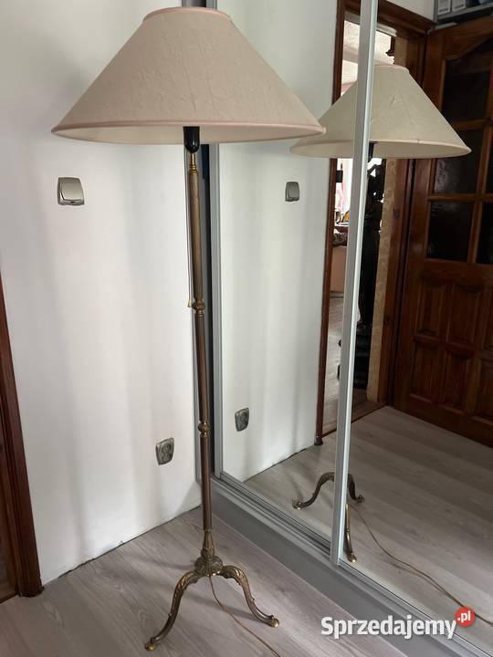 Duża Piękna Lampa mosiężna PRL dolnośląskie Bystrzyca Kłodzka