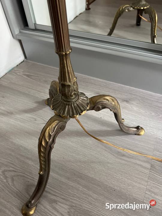 Duża Piękna Lampa mosiężna PRL dolnośląskie Bystrzyca Kłodzka