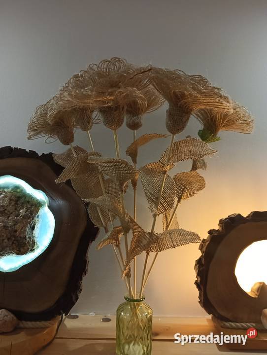 Kwiaty z naturalnej juty Skawina sprzedam