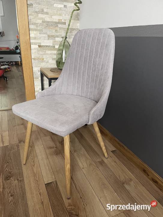 Krzesła do salonu jadalni jasny popiel Rydułtowy sprzedam
