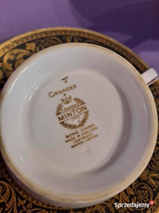 MINTON Bone China Grandee kawowo deserowy lata70 Kraków