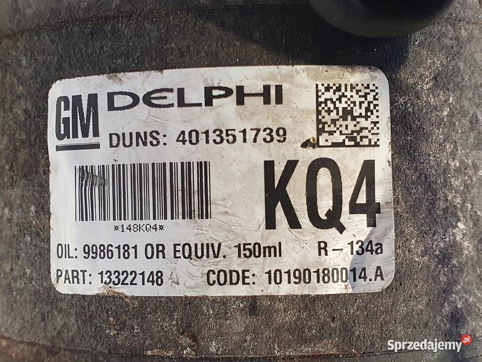 SPRĘŻARKA KLIMATYZACJI Opel Zafira B Astra J 17 Chełm