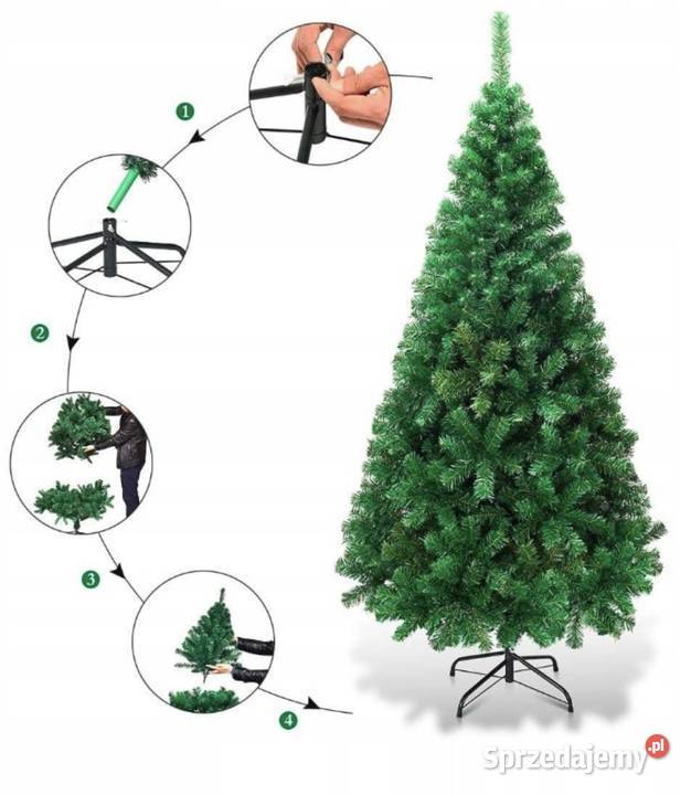 Choinka sztuczna 180 nowa gęsta o naturalnym Piwniczna-Zdrój