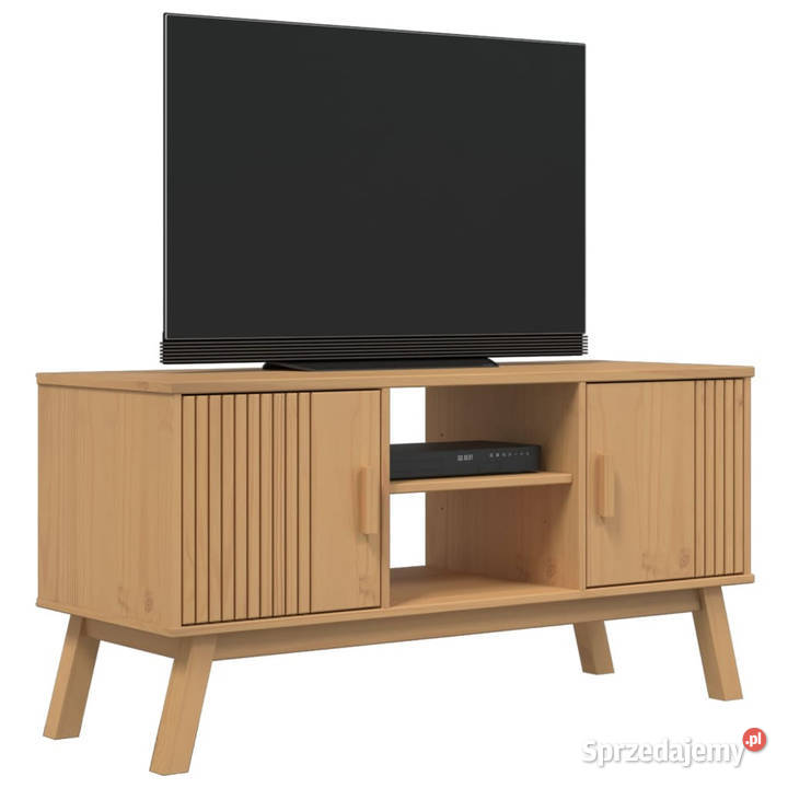Szafka RTV OLDEN brązowa 114x43x57 lite drewno RTV mazowieckie Warszawa sprzedam