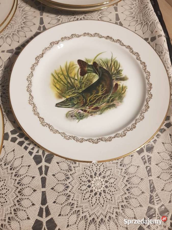 Serwis do ryb Porcelana francuska Limoges Ceramika i szkło Konin
