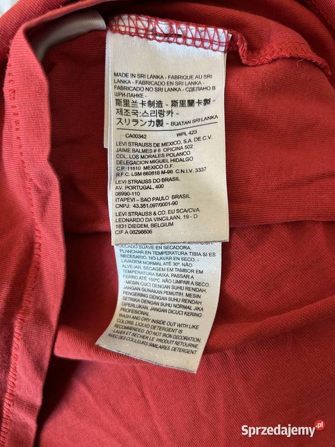Czerwona męska koszulka LEVIS S OKAZJA sprzedam