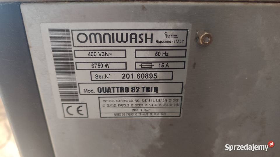 Zmywarka uniwersalna z wyparzaniem 400V Tonowo