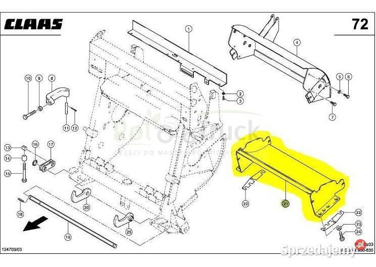 DNO BLACHA CLAAS JAGUAR 940 4958321 Kolno