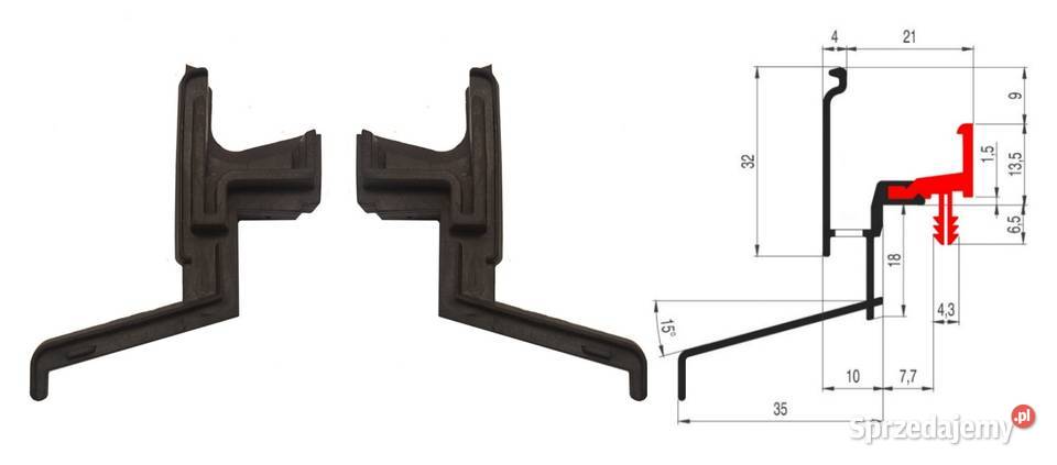 Zakończenia zaślepki okapnika alum do okien Bydgoszcz sprzedam
