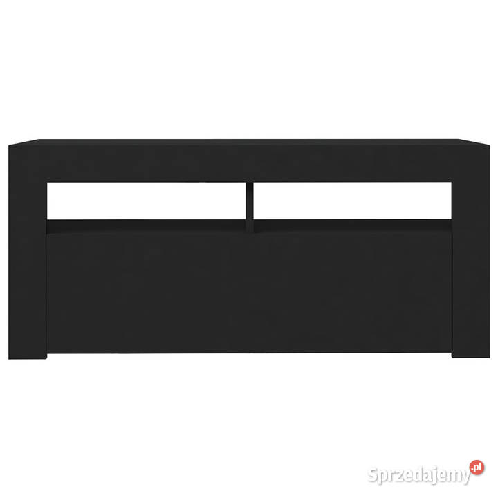 Szafka pod TV z oświetleniem LED czarna 90x35x40 Warszawa