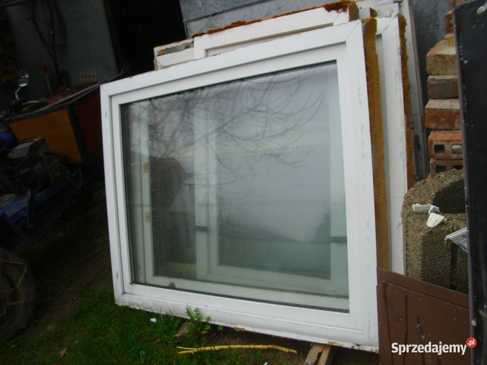 okna plastikowe 114szer 145 wys Okna ścienne sprzedam