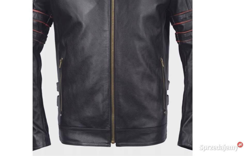 KURTKA MOTOCYKLOWA SKÓRZANA Z HAFTEM Sosnowiec