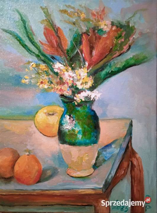 Obraz olejny Wazon z kwiatami