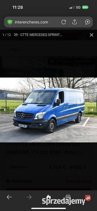 Mercedes Sprinter 319 małopolskie Mszana Dolna