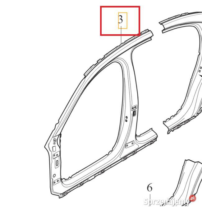 VOLVO S60 V60 przedni srodkowy prawy slupek zewn Bielany Wrocławskie