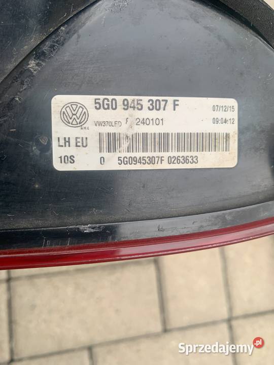 VW GOLF VII lampy klapy bagażnika LED Pleszew