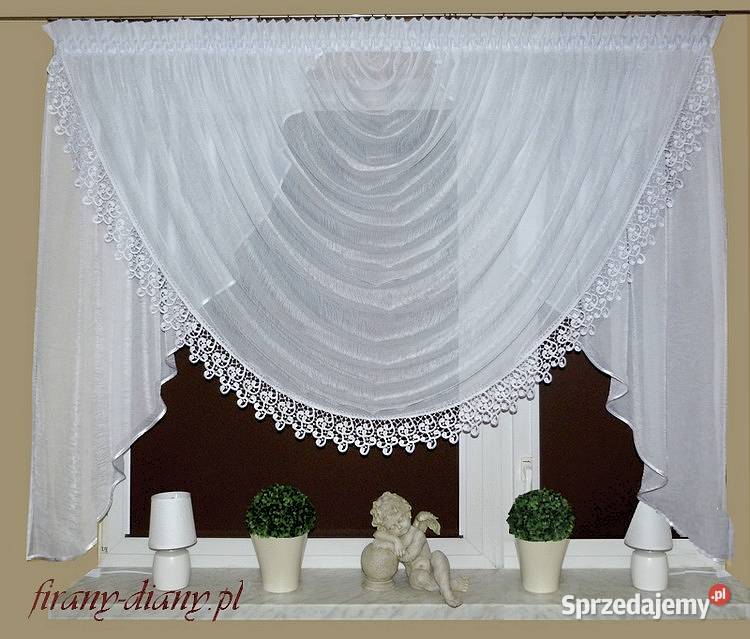 Firana szyta woda firana z woalu kresz na biały śląskie Katowice