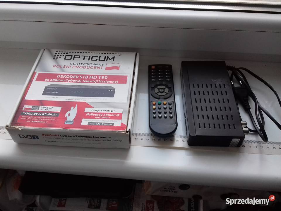 Opticum Dekoder STB HD T90 DVBT pilot HDMI TV Bydgoszcz