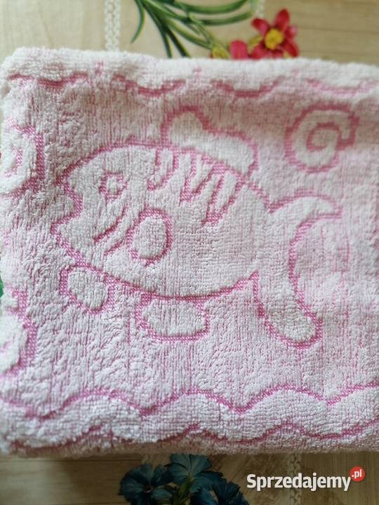 Ręcznik frote różowy tłoczone wzory różowy łódzkie Łódź