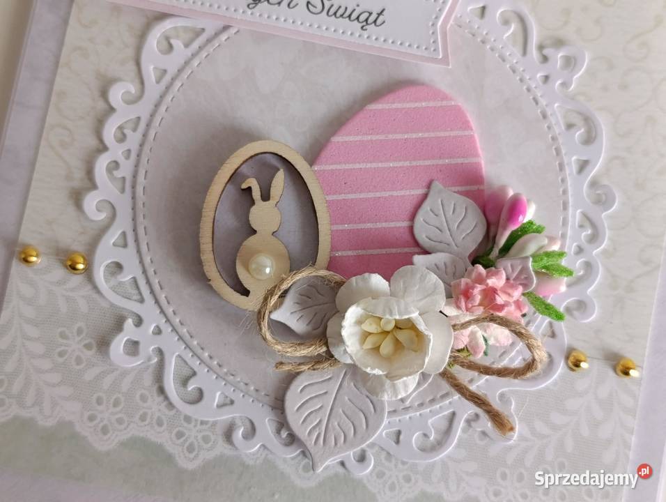 Kartka ręcznie robiona Świąteczna Wielkanoc Rękodzieło Łódź