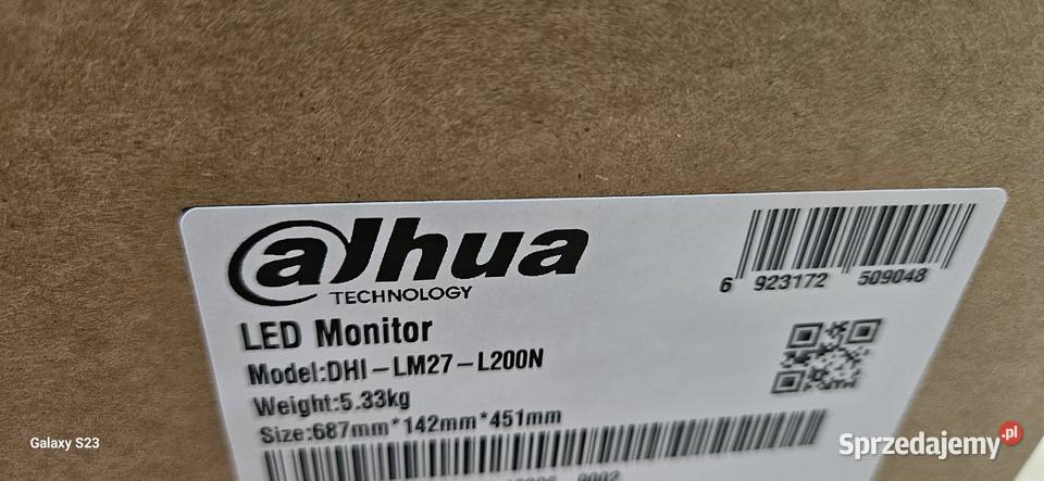 Sprzedam monitor Dahua 27 nowy