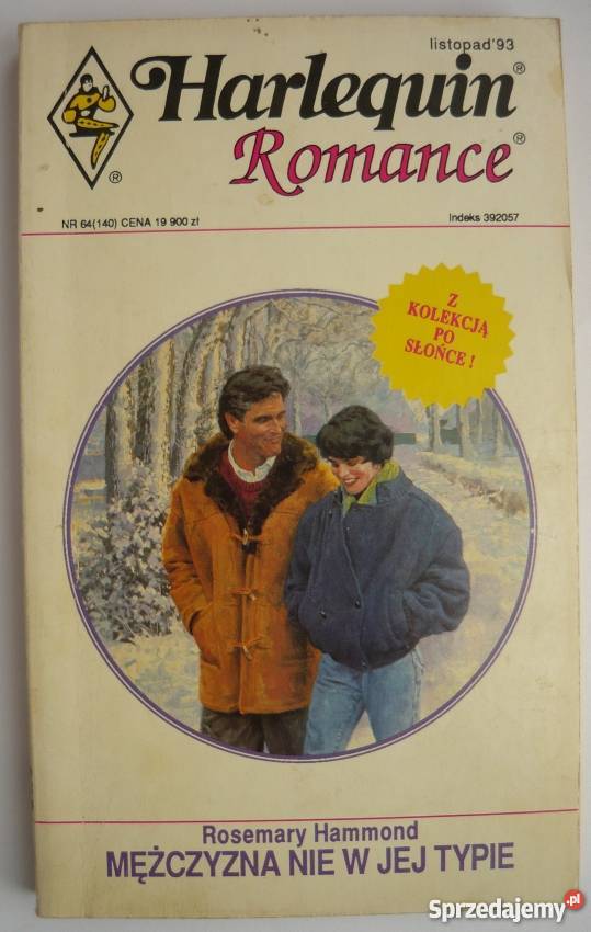HARLEQUIN ROMANCE MĘŻCZYZNA NIE W JEJ TYPIE Rok wydania 1993 Toruń