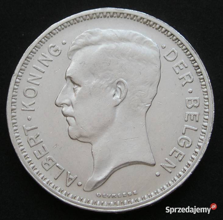 BELGIA 20 FRANKÓW 1934 KRÓL ALBERT II SREBRO Łódź