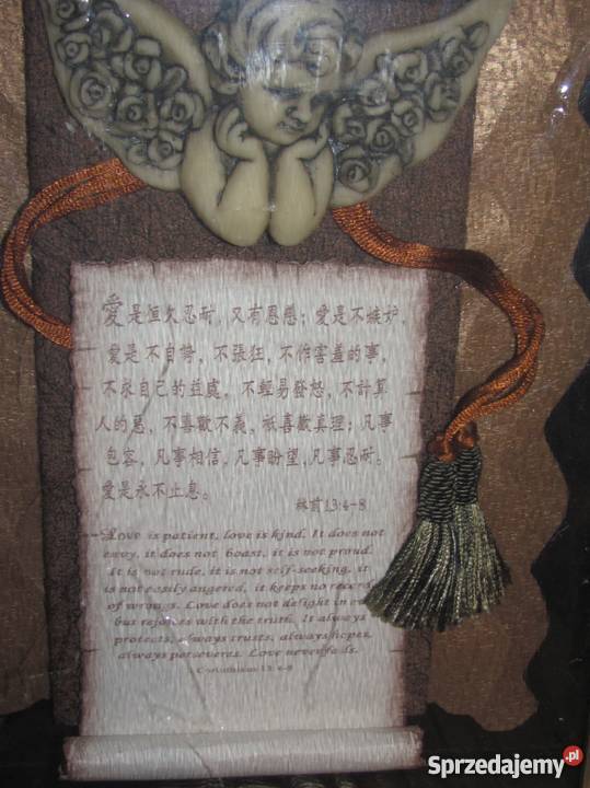 Obraz 1 Kor 1348 hymn do miłości na ślub wesele Wyposażenie wnętrz Zamość