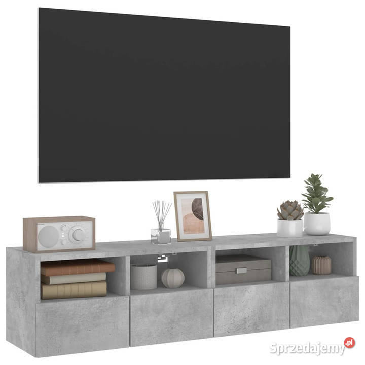 Ścienne szafki TV 2 szarość betonu 60x30x30 mazowieckie Warszawa