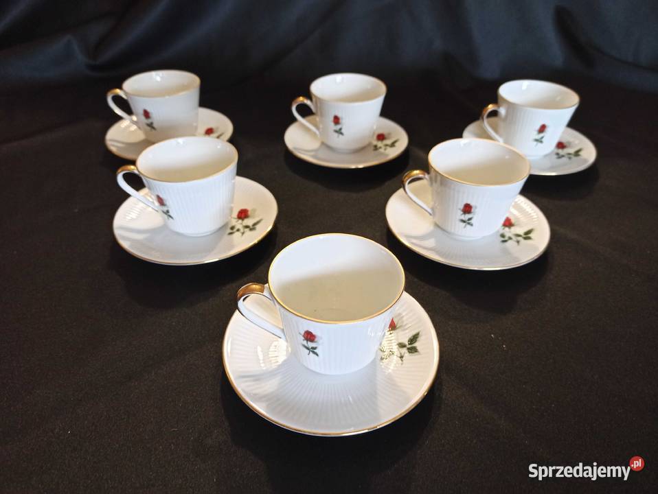 Rote Rose Bavaria zestaw filiżanek Kończyce Wielkie