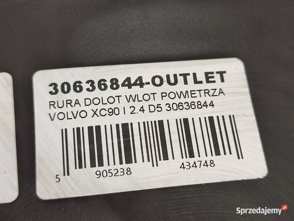 RURA DOLOT POWIETRZA VOLVO XC90 I 24 D5 2002 osobowe Części samochodowe