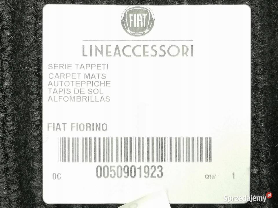 DYWANIKI WELUROWE FIAT FIORINO 2007 Oryginalne sprzedam
