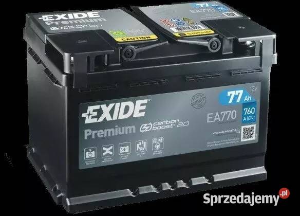 Akumulator 77Ah 760A Exide Premium EA770 PRAWY Zakopane