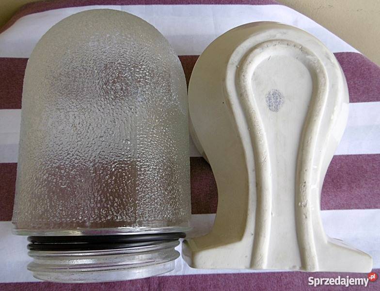 Lampa porcelanowa na ścianę szklany klosz E 27