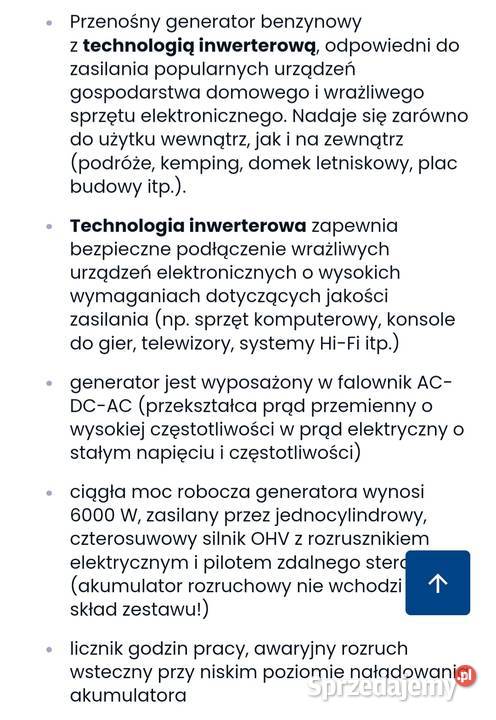 Generator inwerterowy nowy zapakowany w karton Szczecin