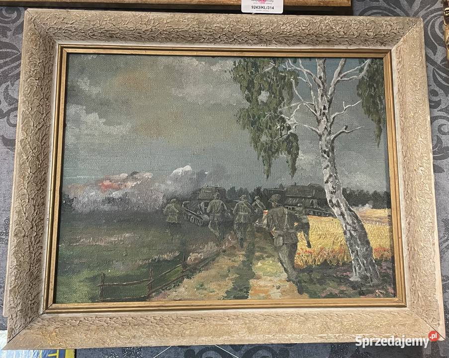 Bitwa pod Studziankami obraz olejny na sklejce małopolskie Kraków