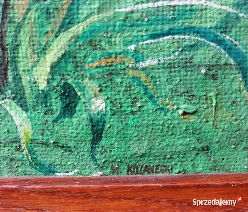 Obraz olejny Leśny strumień Łódź