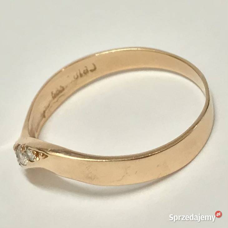 Złoty PIERŚCIONEK z różowego ZŁOTA 585 14K sprzedam