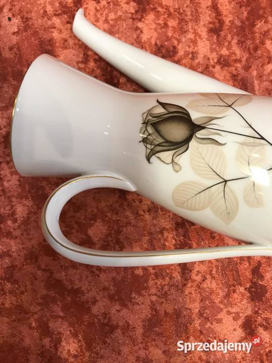 Dzbanek Rosenthal czarna roza Dzbanki, karafki i mleczniki