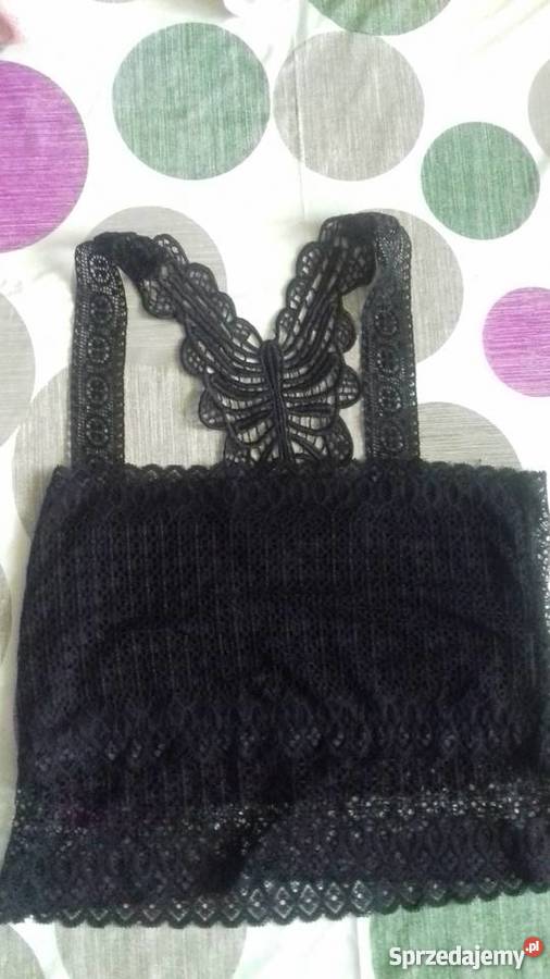 Top czarny z koronki S Rozmiar 36(S) Gdańsk